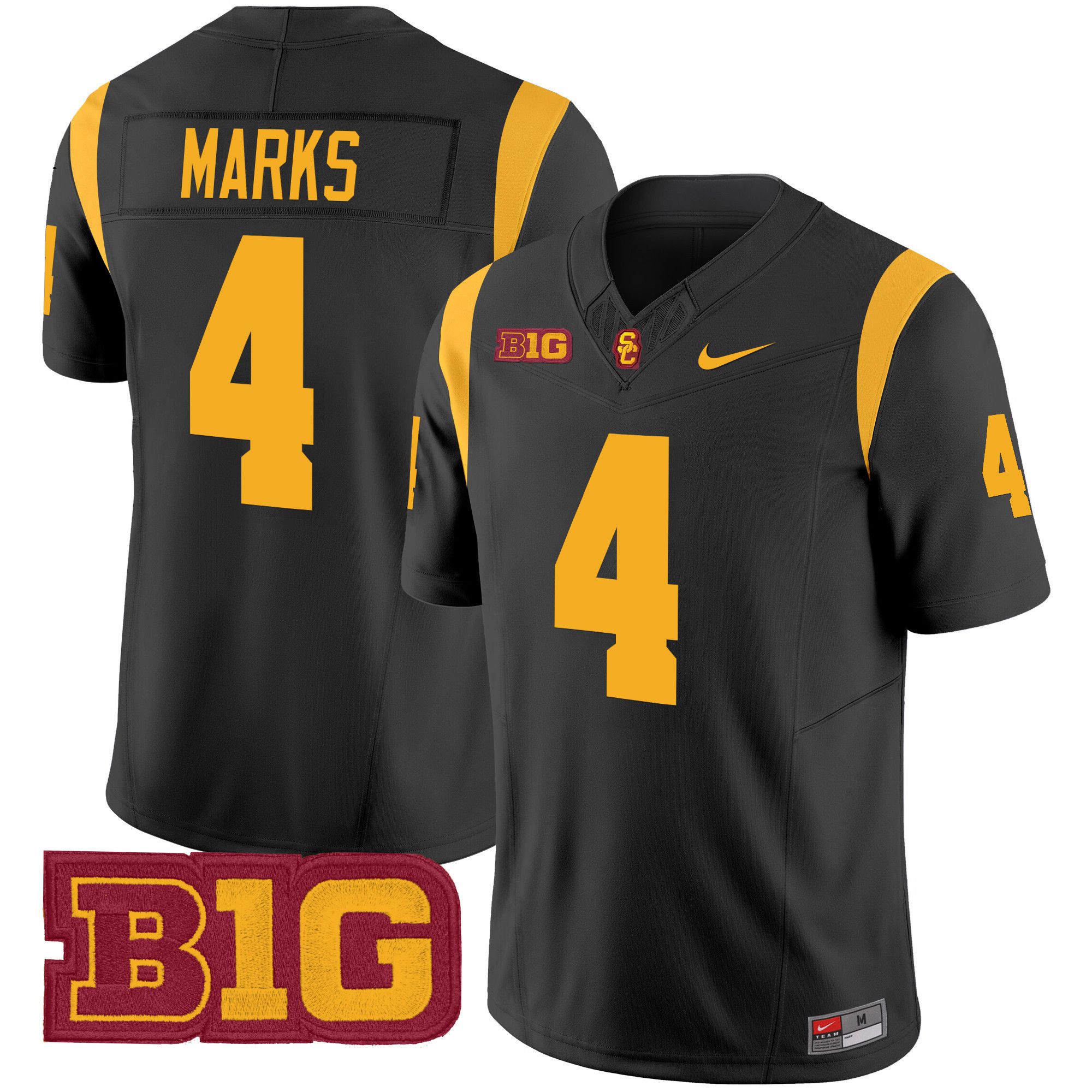Men USC Trojans #4 Marks Black Nike 2024 Vapor Limited NCAA Jersey style 1->ncaa teams->NCAA Jersey